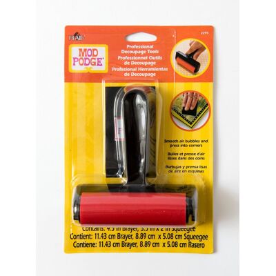 Mod Podge professionele decoupage smoothing tool set - brayer en squeegee Mod Podge professionele decoupage smoothing tool set - brayer en squeegee