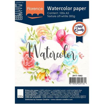 Creative Florence 2911-1002 Ivoor aquarelpapier A5 Creative Florence 2911-1002 Ivoor aquarelpapier A5