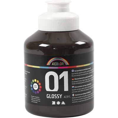A-Color glossy acrylverf, bruin, 01 - glossy, 500 ml A-Color glossy acrylverf, bruin, 01 - glossy, 500 ml
