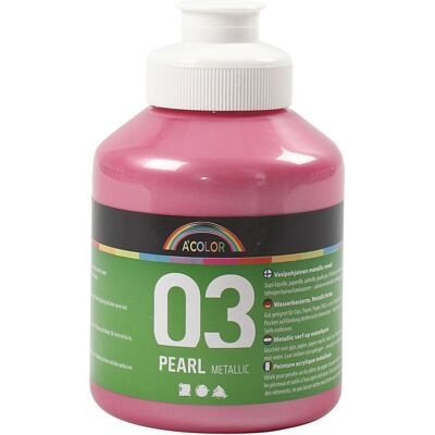 A-Color metallic acrylverf, lichtroze, 03- metallic, 500 ml A-Color metallic acrylverf, lichtroze, 03- metallic, 500 ml