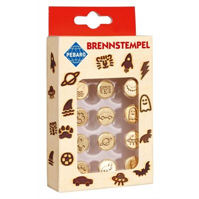 Pebaro brandstempels 12 stuks raket ufo Pebaro brandstempels 12 stuks raket ufo