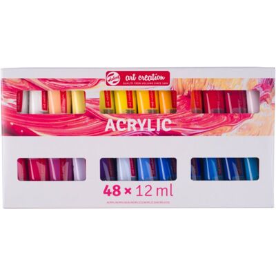 Talens Art Creation acrylverf set 48 x 12 ml Multi Kleuren Talens Art Creation acrylverf set 48 x 12 ml Multi Kleuren