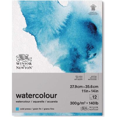 Winsor & Newton Waterverf Gummiboek - 140lb/300gsm Winsor & Newton Waterverf Gummiboek - 140lb/300gsm