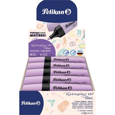 Pelikan textmarker 490 - markeerstift - pastel paars - 10 stuks Pelikan textmarker 490 - markeerstift - pastel paars - 10 stuks