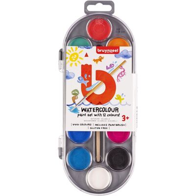 BRUYNZEEL Waterverfset kids penseel 12 napjes ass 6 stuks BRUYNZEEL Waterverfset kids penseel 12 napjes ass 6 stuks