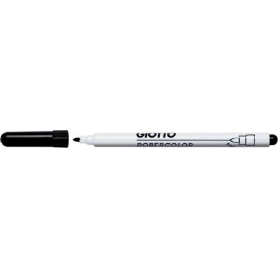Giotto robercolor whiteboardmarker fijn, ronde punt, zwart 12 stuks Giotto robercolor whiteboardmarker fijn, ronde punt, zwart 12 stuks