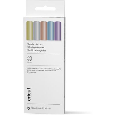 CRICUT explore/maker metallic marker (5 stuks) CRICUT explore/maker metallic marker (5 stuks)