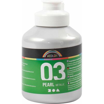 A-Color metallic acrylverf, zilver, 03- metallic, 500 ml A-Color metallic acrylverf, zilver, 03- metallic, 500 ml
