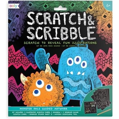 Ooly - scratch and scribble scratch art kit - monster pals - kras kunst kit met 4 geïllustreerde kraskaarten - perfect formaat om in te lijsten of mee te spelen - bevat alles wat je nodig hebt om meteen aan de slag te gaan - geschikt vanaf 6 jaar Ooly - scratch and scribble scratch art kit - monster pals - kras kunst kit met 4 geïllustreerde kraskaarten - perfect formaat om in te lijsten of mee te spelen - bevat alles wat je nodig hebt om meteen aan de slag te gaan - geschikt vanaf 6 jaar
