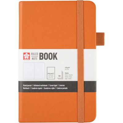 Sakura gelijnd harde kaft notitieboek pocket amber Sakura gelijnd harde kaft notitieboek pocket amber