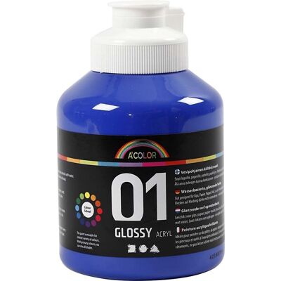 A-Color glossy acrylverf, blauw, 01 - glossy, 500 ml A-Color glossy acrylverf, blauw, 01 - glossy, 500 ml