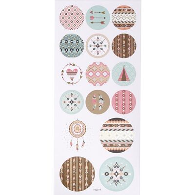 Creativ Company Stickers indianen - stickervel met indianen thema - zelfklevende stickers voor creatieve projecten, diy kaarten & knutselen - 10x23 cm - 1 vel Creativ Company Stickers indianen - stickervel met indianen thema - zelfklevende stickers voor creatieve projecten, diy kaarten & knutselen - 10x23 cm - 1 vel