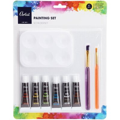 Koopman Schilderset olieverf creatief speelgoed 10-delig multi kleuren. Multi kleuren Koopman Schilderset olieverf creatief speelgoed 10-delig multi kleuren. Multi kleuren