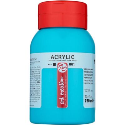 ROYAL TALENS Acrylverf Turquoise Groene Fles 750 ml ROYAL TALENS Acrylverf Turquoise Groene Fles 750 ml