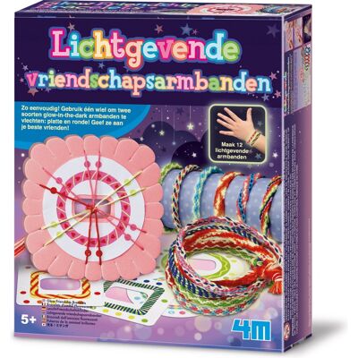 4M knutselen - lichtgevende vriendschaparmbanden - 12 stuks - hobbypakket - 5 jaar 4M knutselen - lichtgevende vriendschaparmbanden - 12 stuks - hobbypakket - 5 jaar