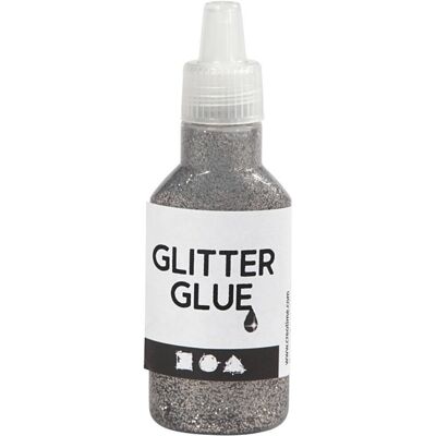 Creativ Company Glitterlijm zilver, 25ml Zilver Creativ Company Glitterlijm zilver, 25ml Zilver