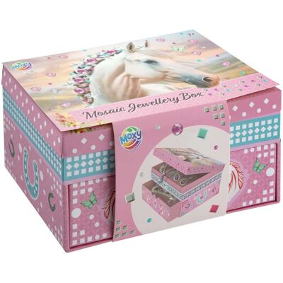 MOXY Paarden juwelendoos mozaiek versieren - knutselset sieradendoosje - creatief speelgoed meisjes vanaf 3 jaar - cadeautip Multi kleuren MOXY Paarden juwelendoos mozaiek versieren - knutselset sieradendoosje - creatief speelgoed meisjes vanaf 3 jaar - cadeautip Multi kleuren