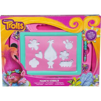 Bongers Speelgoed Trolls magische tekenbord, met sjablonen van de trolls als voorbeeld Bongers Speelgoed Trolls magische tekenbord, met sjablonen van de trolls als voorbeeld