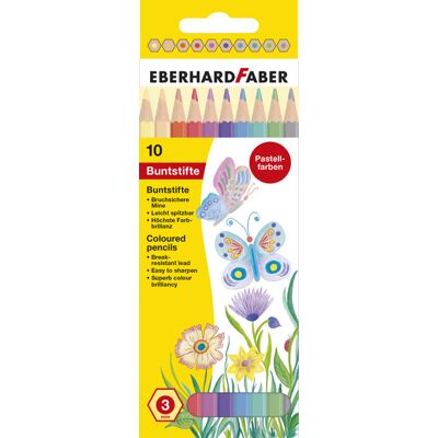 Eberhard Faber ef-514810 kleurpotloden pastel kleur 10 stuks Eberhard Faber ef-514810 kleurpotloden pastel kleur 10 stuks