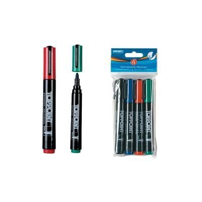 Toppoint Toppoint Permanent markers 4 stuks - permanent markers Toppoint Toppoint Permanent markers 4 stuks - permanent markers