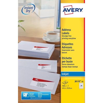 Avery white address label - inkjet - j8159 Avery white address label - inkjet - j8159