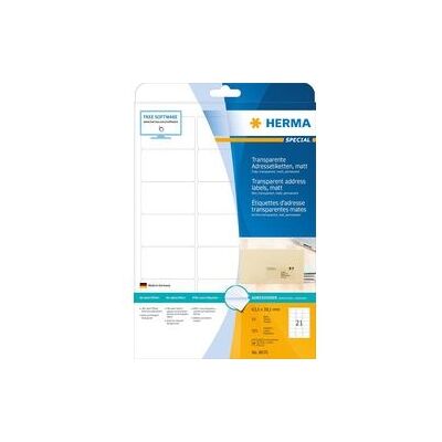 Herma 8670 adreslabels transparant Herma 8670 adreslabels transparant