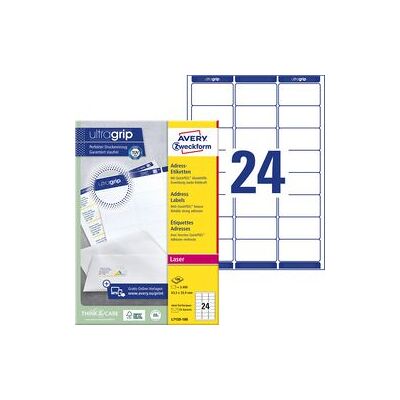 Adresetiketten Avery L7159 63,5x33,9mm wit Adresetiketten Avery L7159 63,5x33,9mm wit