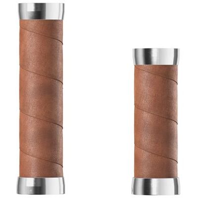 BROOKS Slender leather grips (100+130mm) - dark tan BROOKS Slender leather grips (100+130mm) - dark tan