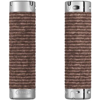 BROOKS Plump leather grips (130+130mm) - antic brown BROOKS Plump leather grips (130+130mm) - antic brown