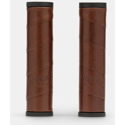 BROOKS Willow leather grip (130+130mm) - antic brown BROOKS Willow leather grip (130+130mm) - antic brown