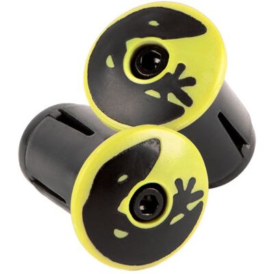 Lizard Skins DSP Stuur Tape Pluggen - Neon Geel - Unisex Lizard Skins DSP Stuur Tape Pluggen - Neon Geel - Unisex
