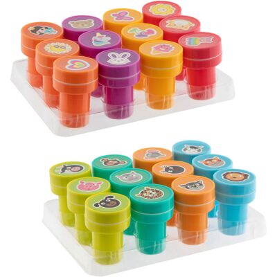 Creative Craft Group Stempelset dieren, 12st. Multi kleuren Creative Craft Group Stempelset dieren, 12st. Multi kleuren