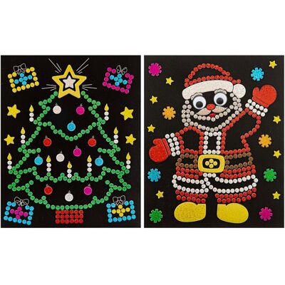 Creative Craft Group Xmas holografische stippen stickerset Multi kleuren Creative Craft Group Xmas holografische stippen stickerset Multi kleuren