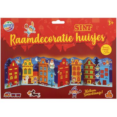 Creative Craft Group Sint raamdecoratie huisjes Multi kleuren Creative Craft Group Sint raamdecoratie huisjes Multi kleuren