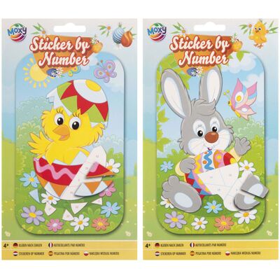 Creative Craft Group Stickeren op nummer pasen Multi kleuren Creative Craft Group Stickeren op nummer pasen Multi kleuren
