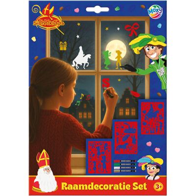 Creative Craft Group Club van sinterklaas raamdecoratieset - 31x22cm Multi kleuren Creative Craft Group Club van sinterklaas raamdecoratieset - 31x22cm Multi kleuren