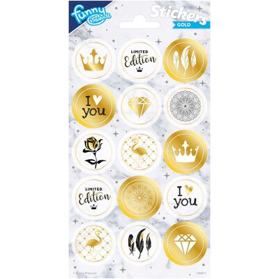 Totum Stickervel goud multi kleuren Totum Stickervel goud multi kleuren