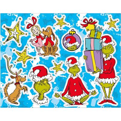 Totum XL Grinch Raamsticker - Herbruikbaar Multicolor Totum XL Grinch Raamsticker - Herbruikbaar Multicolor