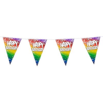 Boland Vlaggenlijn happy birthday, 6m Multi kleuren Boland Vlaggenlijn happy birthday, 6m Multi kleuren