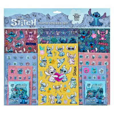 Undercover Super stickerset stitch, 500dlg. Multi kleuren Undercover Super stickerset stitch, 500dlg. Multi kleuren