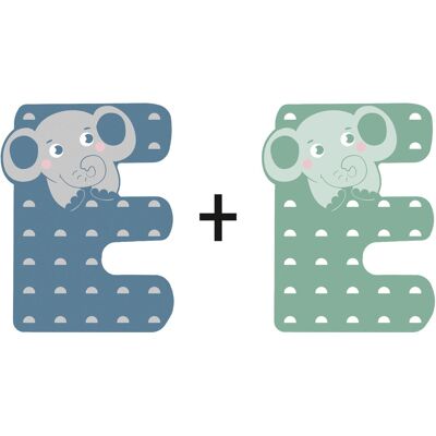 Small Foot - houten dieren kinderletter - e Multi kleuren Small Foot - houten dieren kinderletter - e Multi kleuren
