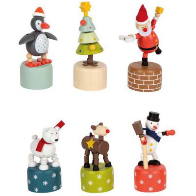 Small Foot - display kerst- en winterdansfiguren, 12st. Multi kleuren Small Foot - display kerst- en winterdansfiguren, 12st. Multi kleuren
