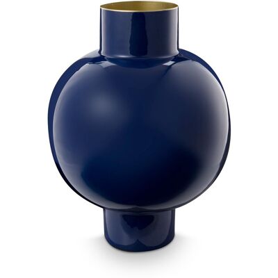 Pip Studio - vaas - donkerblauw - ijzer - 31,5x42cm Pip Studio - vaas - donkerblauw - ijzer - 31,5x42cm