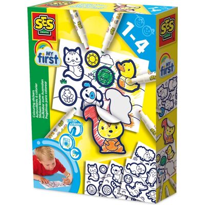 SES Creative my first stickers kleuren met 5 baby markers - vanaf 1 jaar - stickeren - goed uitwasbaar - schoencadeautjes sinterklaas SES Creative my first stickers kleuren met 5 baby markers - vanaf 1 jaar - stickeren - goed uitwasbaar - schoencadeautjes sinterklaas