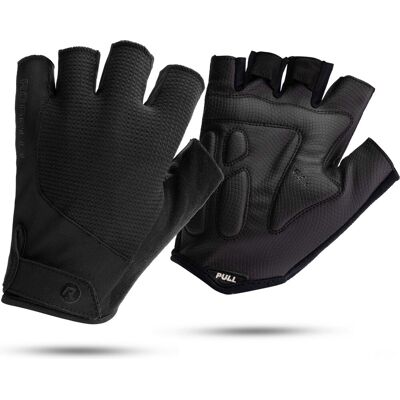 Rogelli essential heren fietshandschoenen - zomer - korte vinger - zwart Rogelli essential heren fietshandschoenen - zomer - korte vinger - zwart