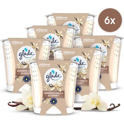 Glade geurkaars romantic vanilla blossoms 100% raapzaadwax Glade geurkaars romantic vanilla blossoms 100% raapzaadwax
