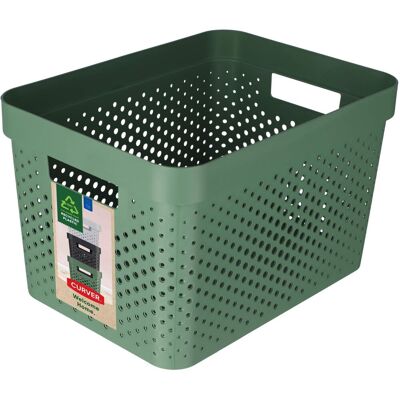 Curver infinity recycled dots opbergbox - 17 liter - groen Curver infinity recycled dots opbergbox - 17 liter - groen