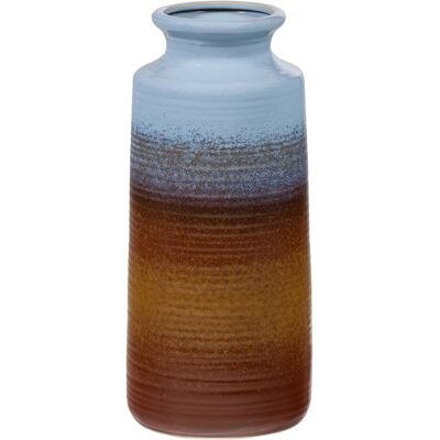 WOOOD decennia vaas xl - keramiek - blauwgeel - 38xø17 cm WOOOD decennia vaas xl - keramiek - blauwgeel - 38xø17 cm