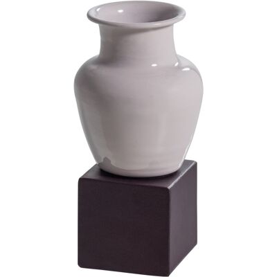 WOOOD numo wanddeco set vaas/kubus - metaal - paars - 21x10x10 WOOOD numo wanddeco set vaas/kubus - metaal - paars - 21x10x10