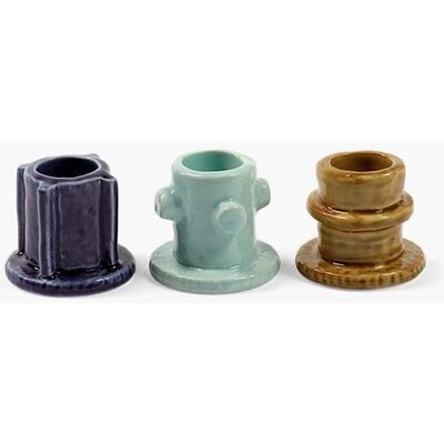 Serax - marie michielssen - kandelaar assortiment - mix kleuren - 5 ø - 3 stuks Serax - marie michielssen - kandelaar assortiment - mix kleuren - 5 ø - 3 stuks